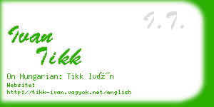 ivan tikk business card